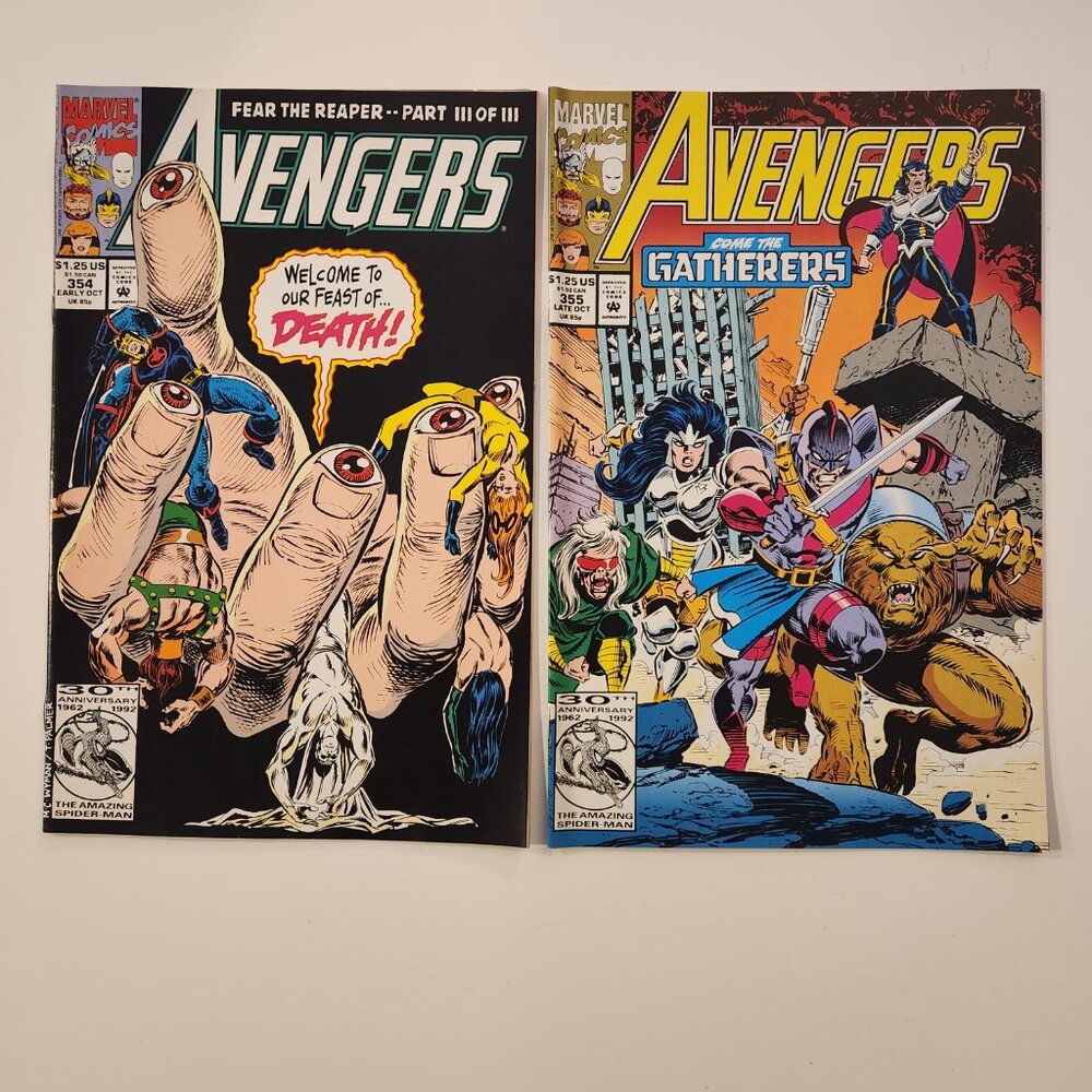 Lot of 5 Avengers Comic Books 352 353 354 355 356 Marvel Comics 1992 Run 90s - Picture 3 of 5